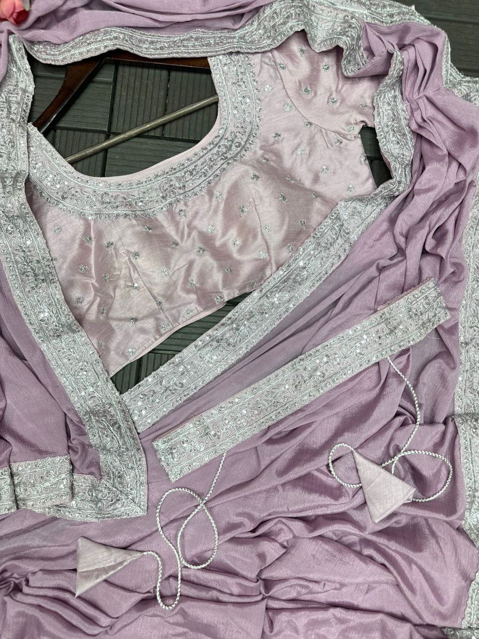 Pastel Lavender Ready to Wear Saree
