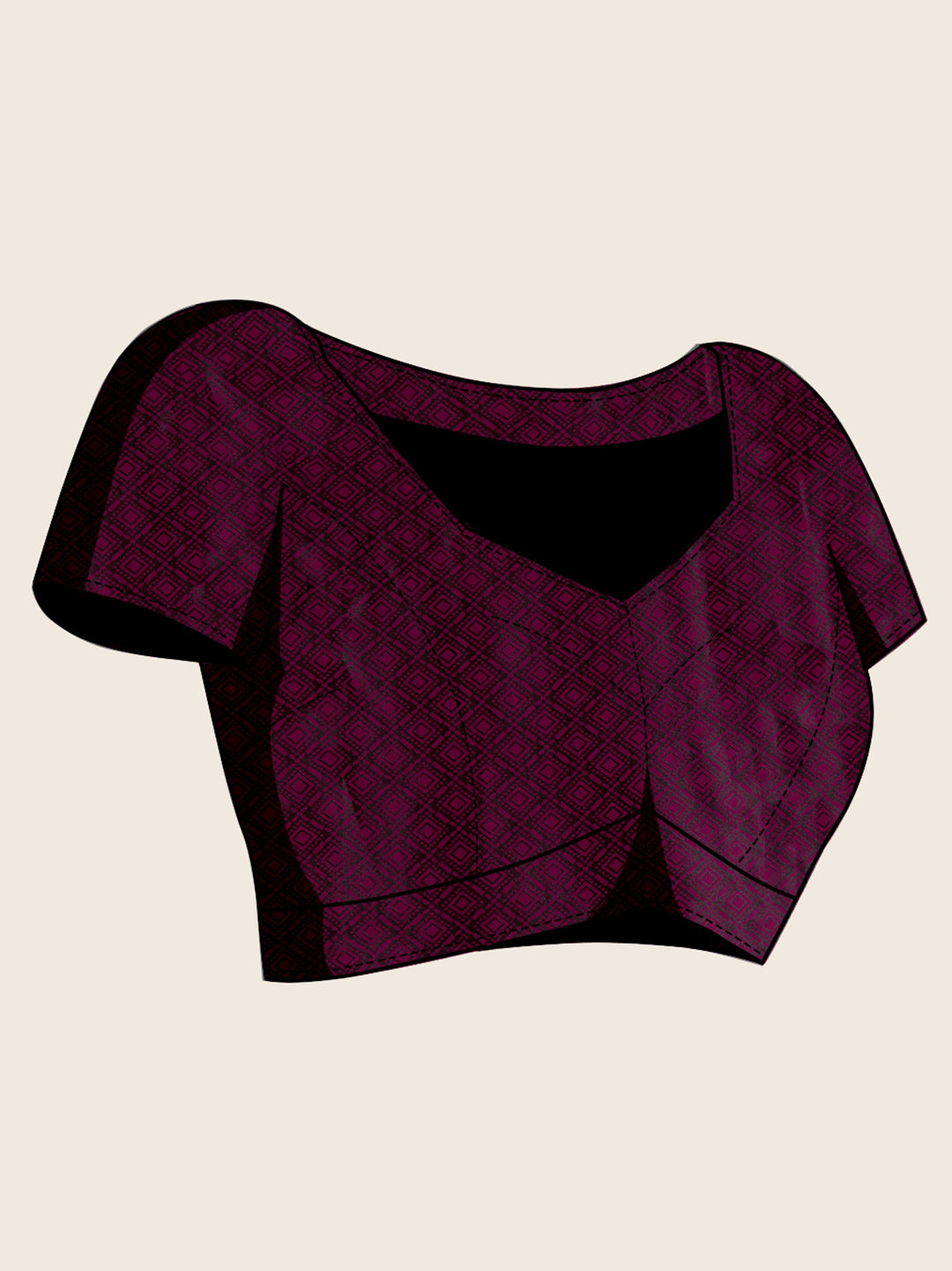 Premium Soft Silk Saree with Rich Zari Work (Burgundy)