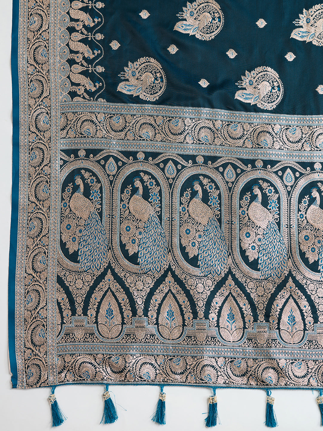Premium Soft Silk Saree with Rich Zari Work (Blue)