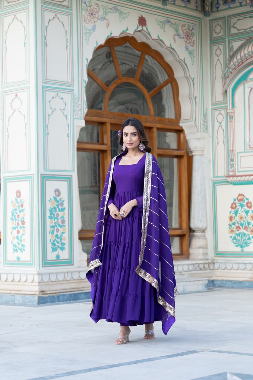Faux Georgette Gown