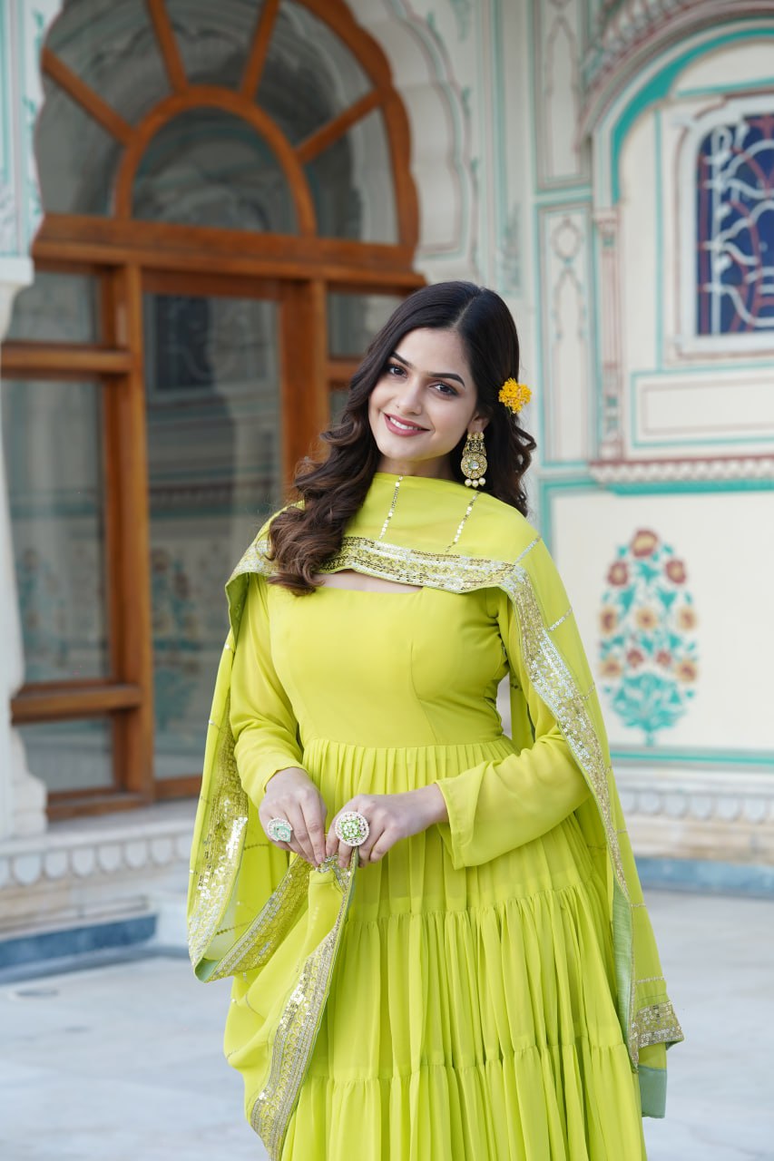 Faux Georgette Gown
