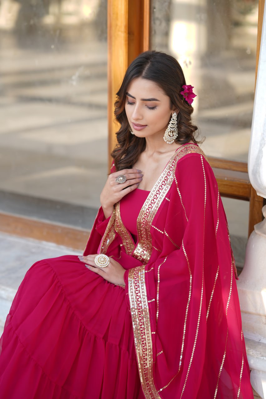 Faux Georgette Gown