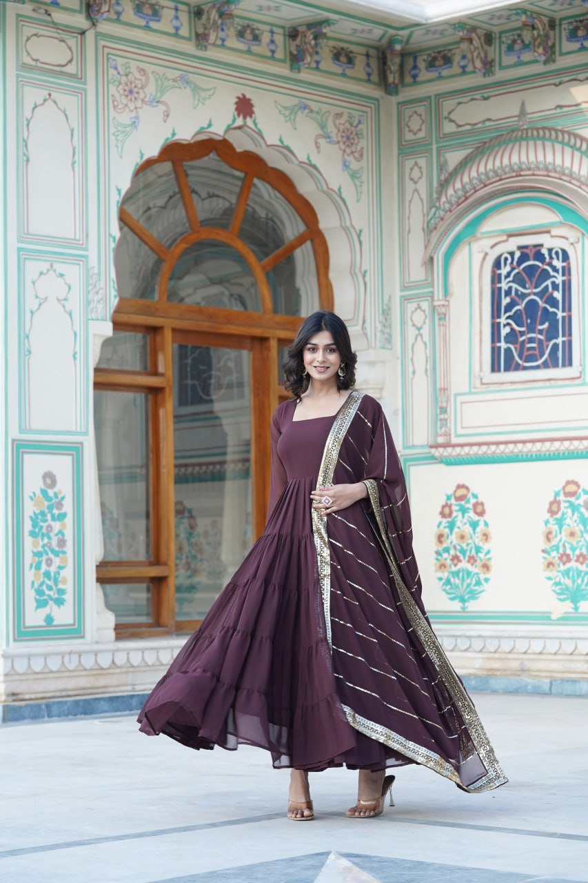 Faux Georgette Gown