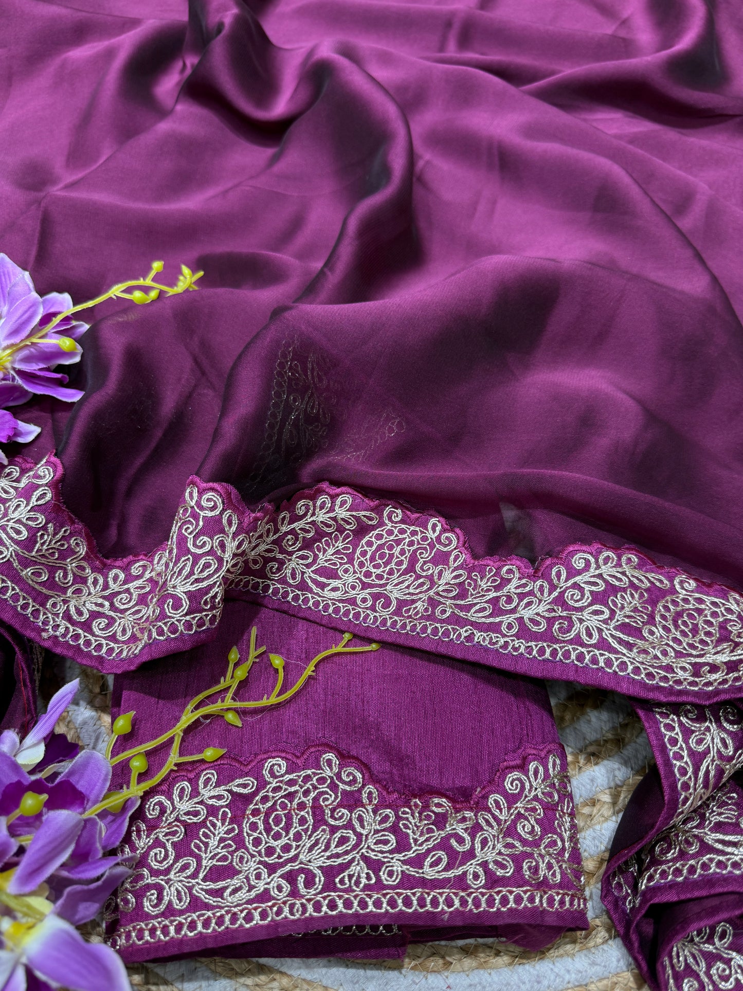 Elegant Burgundy Color Rangoli Silk Saree with Coding Work – Party Wear