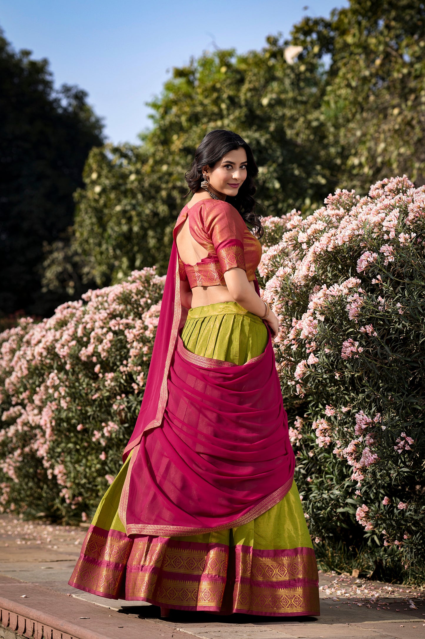 New Green Color Kanchipuram Silk Traditional Lehenga Choli