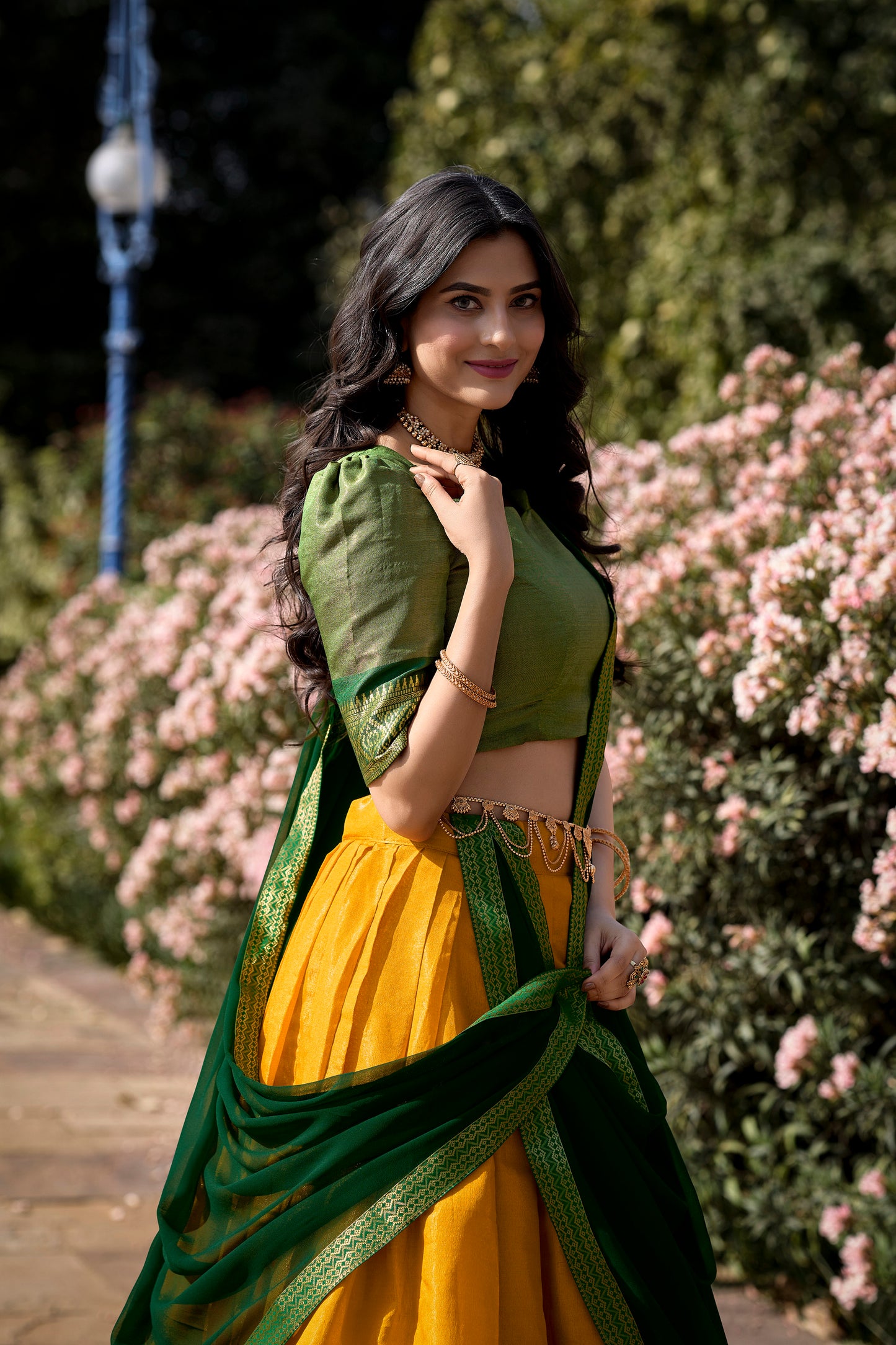 New Yellow Color Kanchipuram Silk Traditional Lehenga Choli