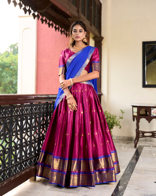 Sounth Indian Pink Color Traditional Lehenga Choli
