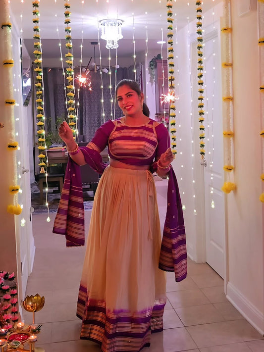 Amazing Pure Chanderi Traditional Party Wear Lehenga