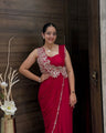 Pink Color Heavy Rangoli Ready to wear Saree