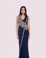 Blue Color Heavy Rangoli Ready to wear Saree