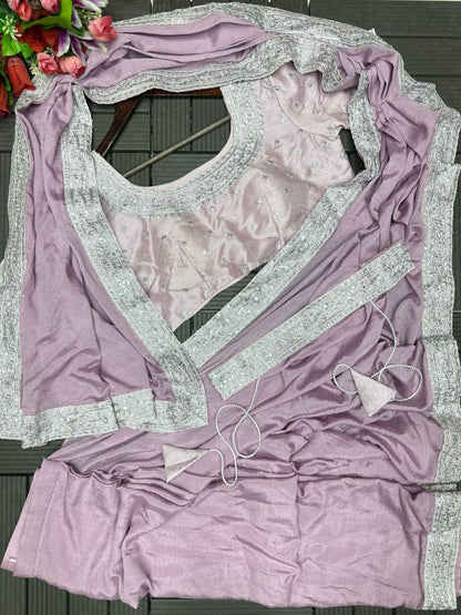 Pastel Lavender Ready to Wear Saree