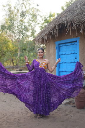 Navratri Garba special Blue color occasional Gown