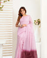 Ready-to-Wear Saree – Light Pink Linen with Pocket | Vastraan