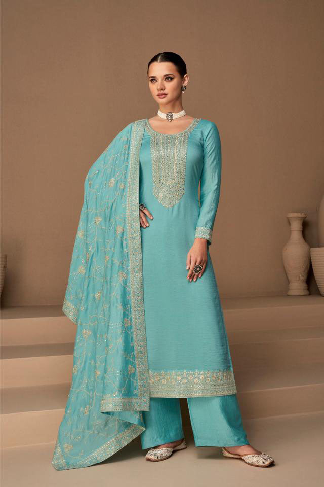 New Amazing Sky blue Color Salwar Suit