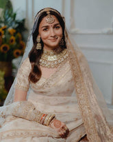 Beautiful Alia Bhatt organza silk Wedding Saree