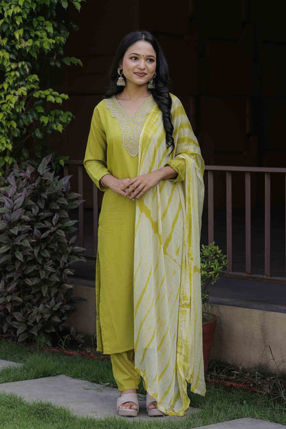 Liril Color Viscose Slub Kurti Pant Set
