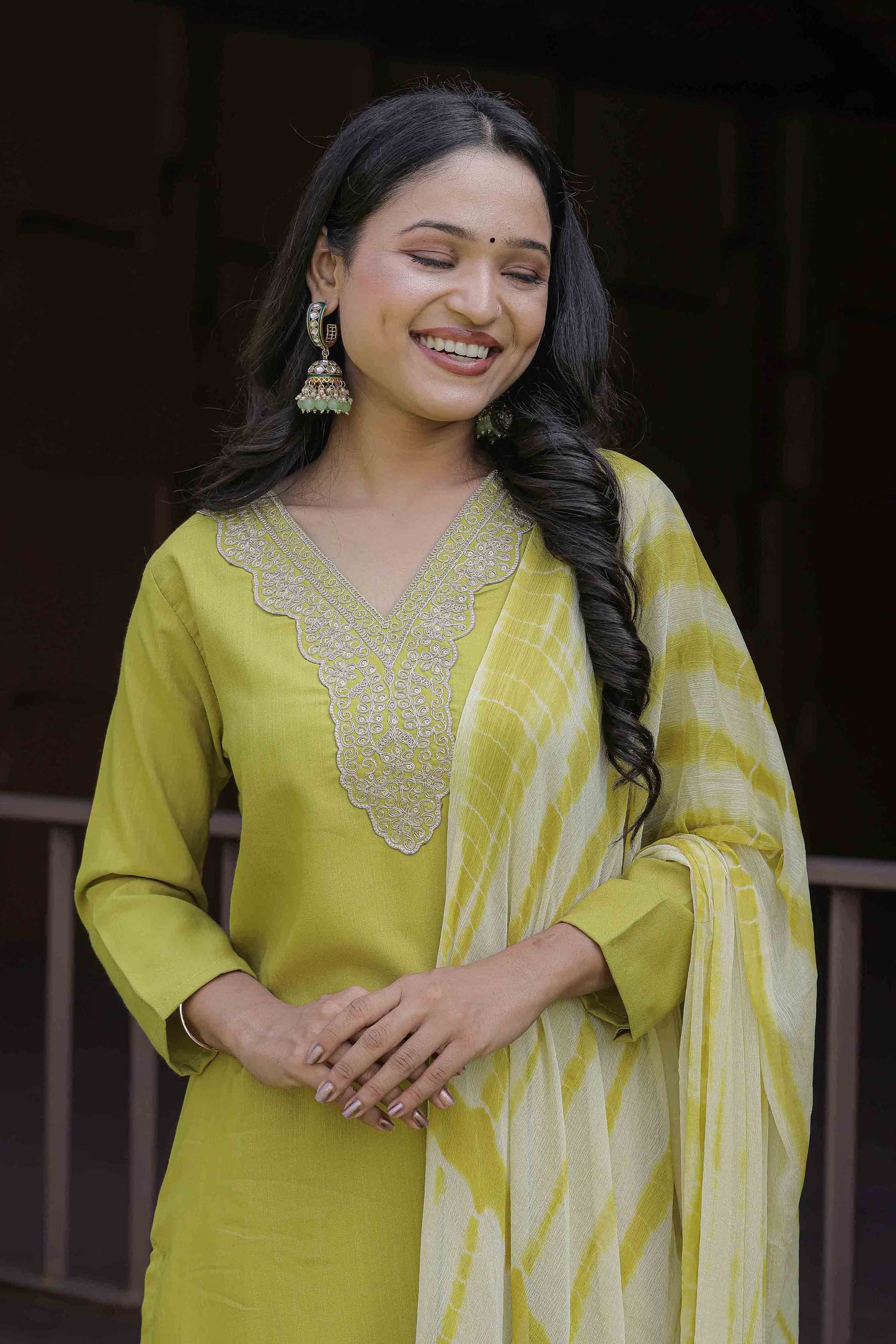 Liril Color Viscose Slub Kurti Pant Set