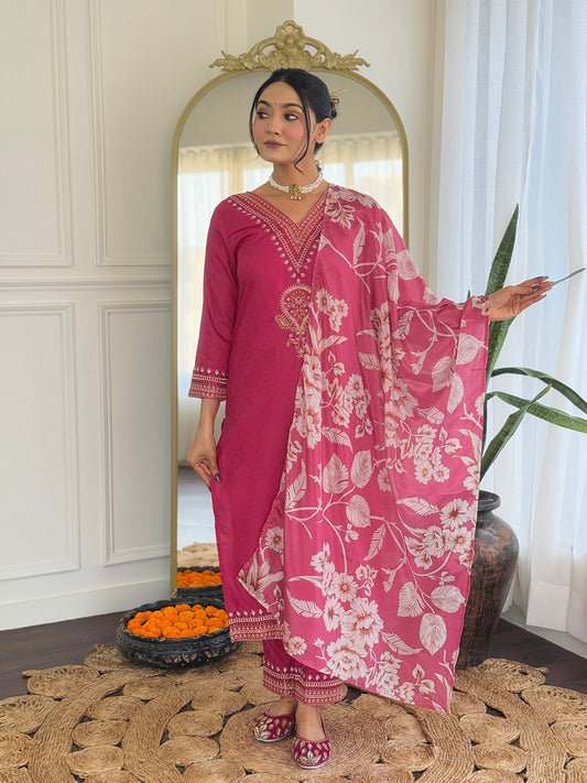 Rani Color Viscose Rayon designer Kurti Pant Set