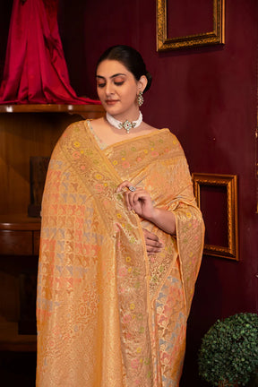 Organza Silk Saree with Zari Work & Art Silk Blouse – Perfect for Weddings