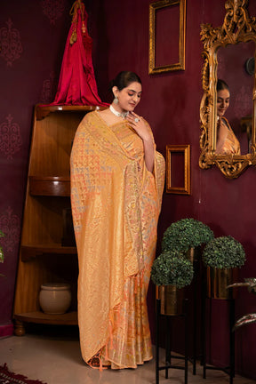 Organza Silk Saree with Zari Work & Art Silk Blouse – Perfect for Weddings