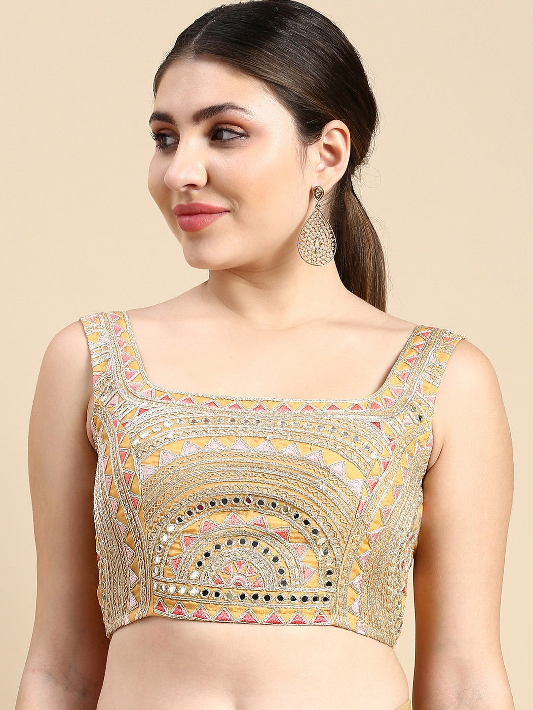 Orgenza Embroidered Padded Blouse