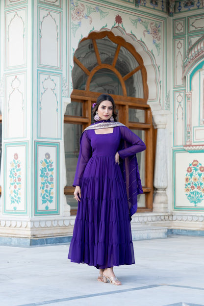 Faux Georgette Gown