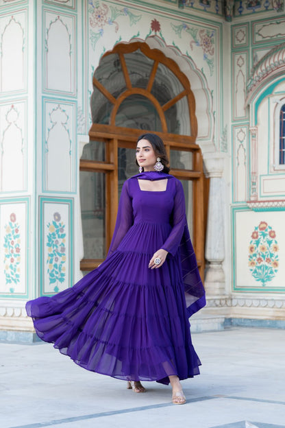 Faux Georgette Gown