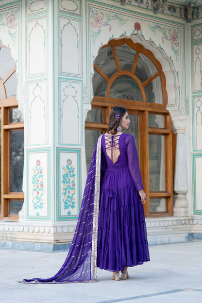 Faux Georgette Gown