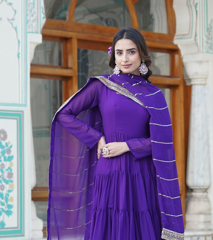 Faux Georgette Gown