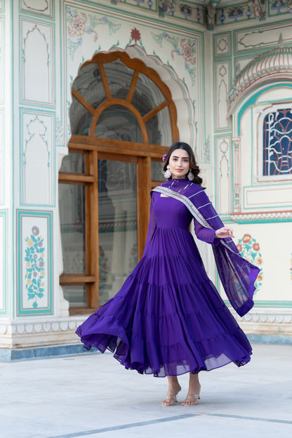 Faux Georgette Gown