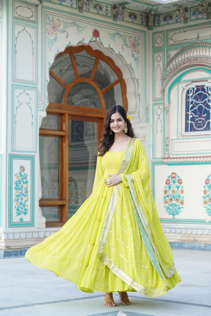 Faux Georgette Gown