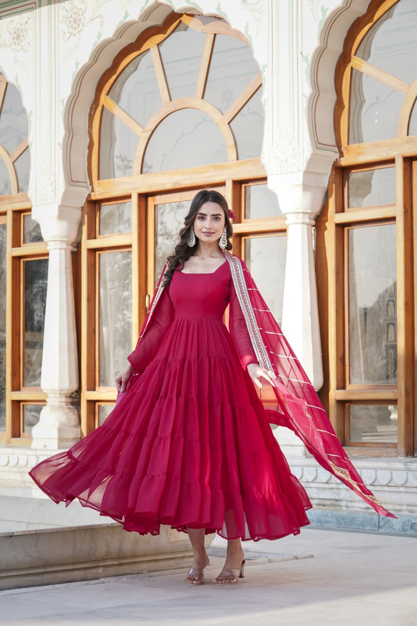 Faux Georgette Gown