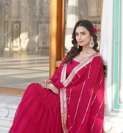 Faux Georgette Gown