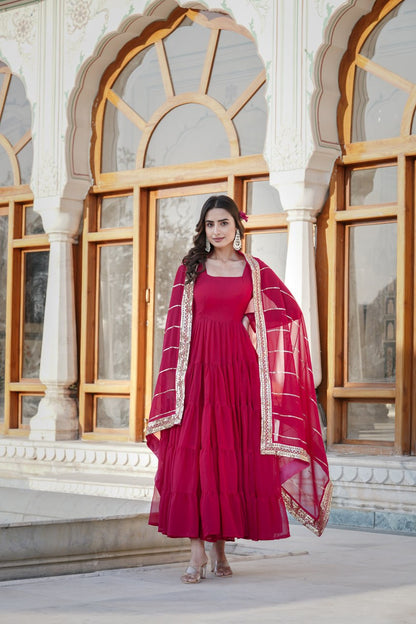 Faux Georgette Gown