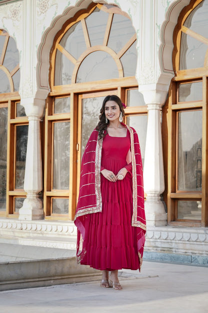 Faux Georgette Gown
