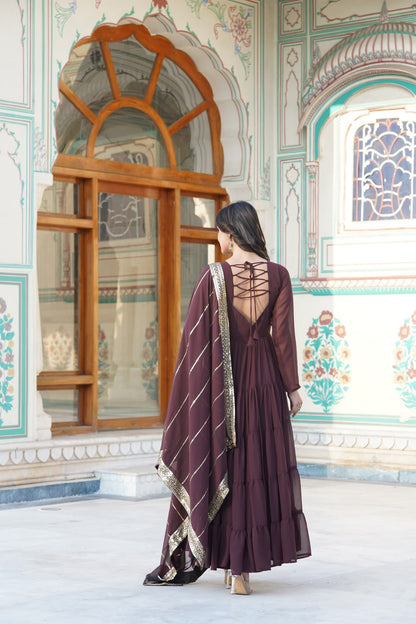 Faux Georgette Gown