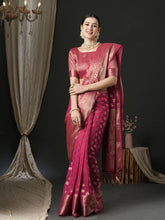 Dazzling Pink Color Georgette Designer Saree