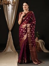 Majestic Purple Color Georgette Designer Saree