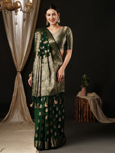 Majestic Green Color Georgette Designer Saree