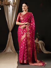 Majestic Pink Color Georgette Designer Saree