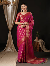 Glorious Pink Color Georgette Party Wear Saree