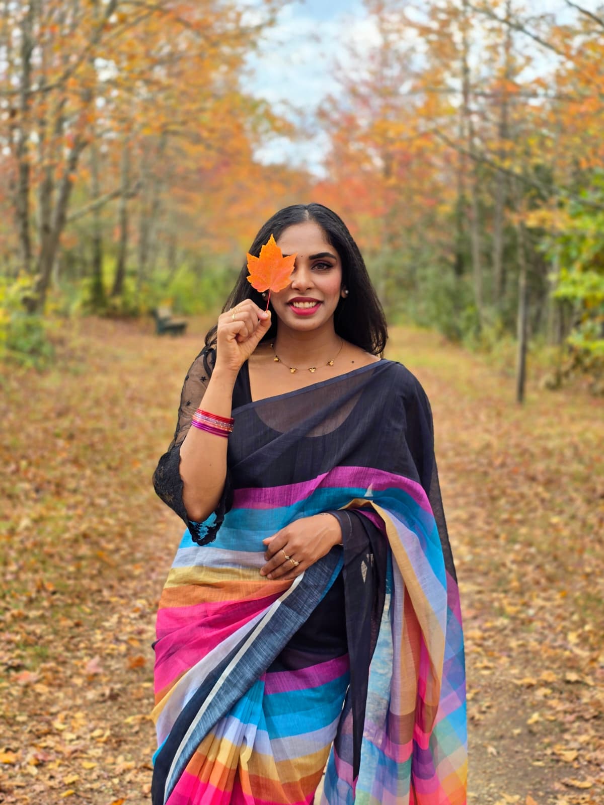 Multi Color Linen Digital Print Party Wear Saree