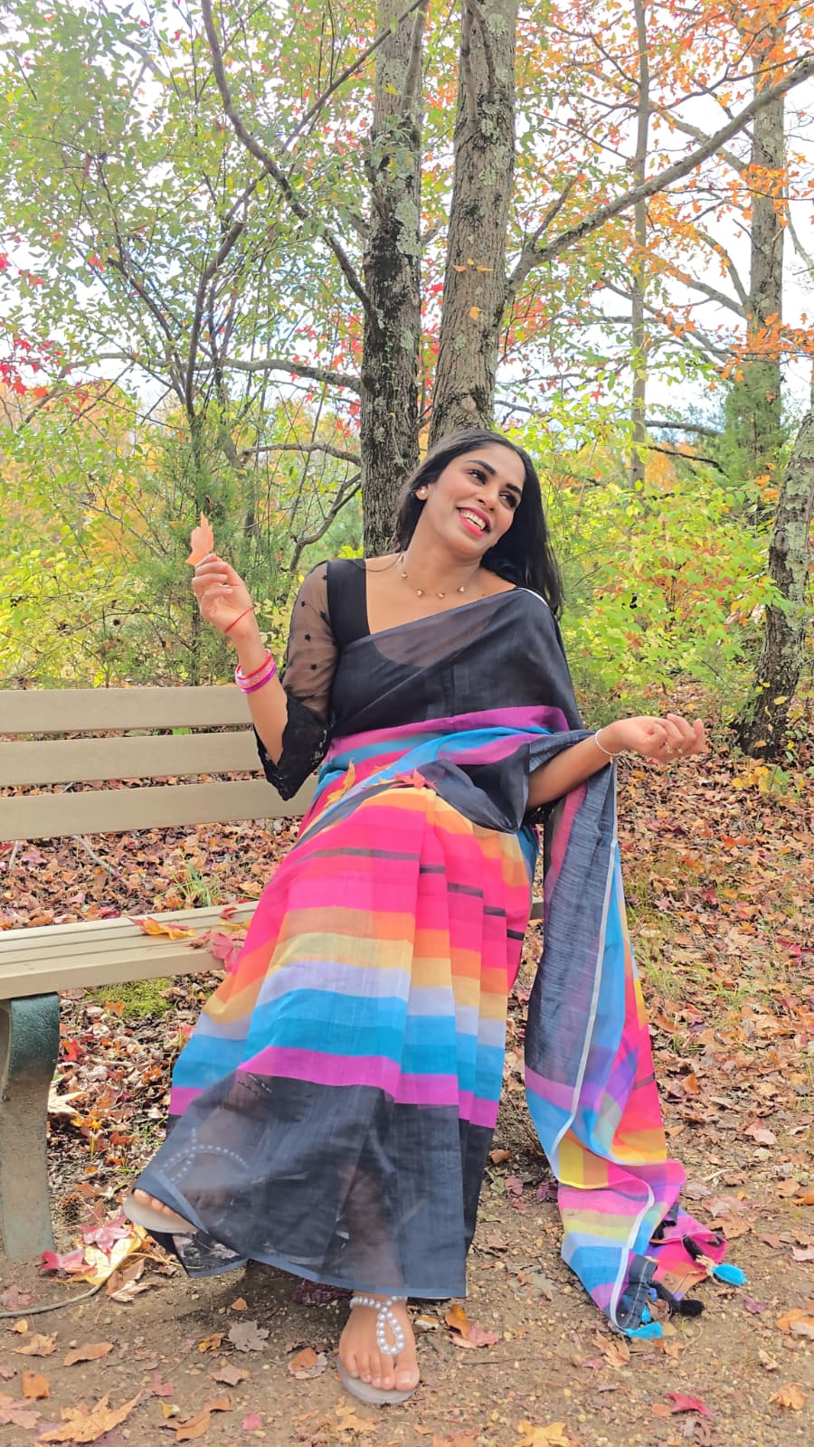 Multi Color Linen Digital Print Party Wear Saree