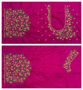 VS 100 Pink color Cotton Silk Embroidery Work Blouse