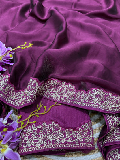 Elegant Burgundy Color Rangoli Silk Saree with Coding Work – Party Wear